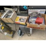 AN ASSORTMENT OF ITEMS TO INCLUDE A HARVARD CHAMPION CASSETTE RECORDER AND A WARMING PLATE ETC