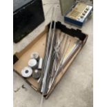 AN ASSORTMENT OF ENGINEERING METAL RODS AND WEIGHTS