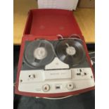 A BSR MINOR 222 TAPE TO TAPE RECORDER IN GOOD CONDITION