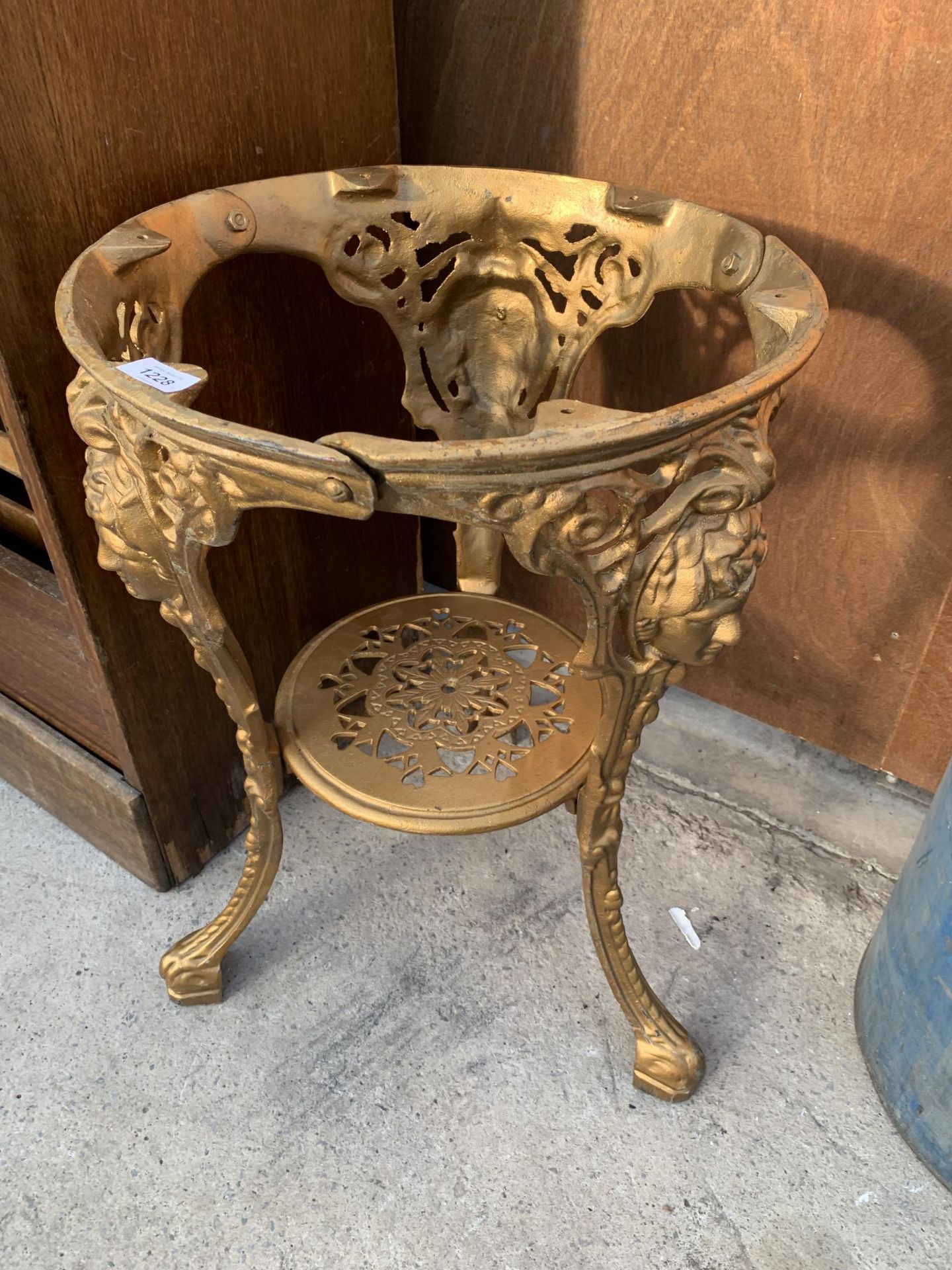 A HEAVY CAST IRON VICTORIAN TABLE BASE