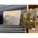 TWO CANVAS PRINTS OF COUNTRY SCENES