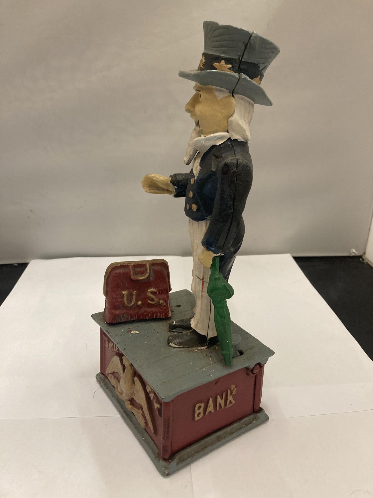 A CAST VINTAGE STYLE 'UNCLE SAM' MONEY BANK - Image 2 of 5