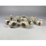 NINE PIECES OF W.H.GOSS CRESTED WARE CHINA