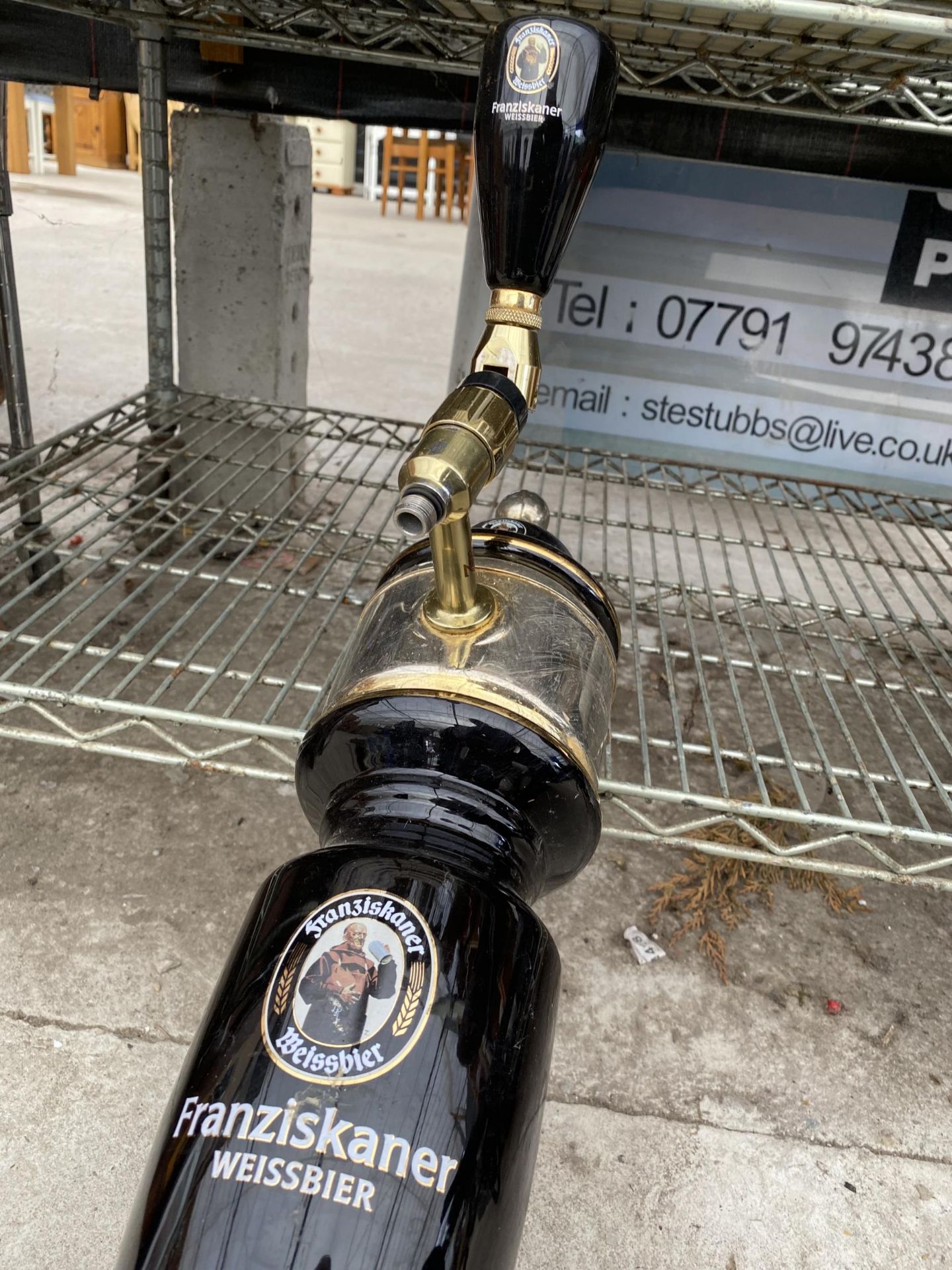 A CERAMIC 'FRANZISKANER WEISSBIER' BEER PUMP - Image 3 of 4