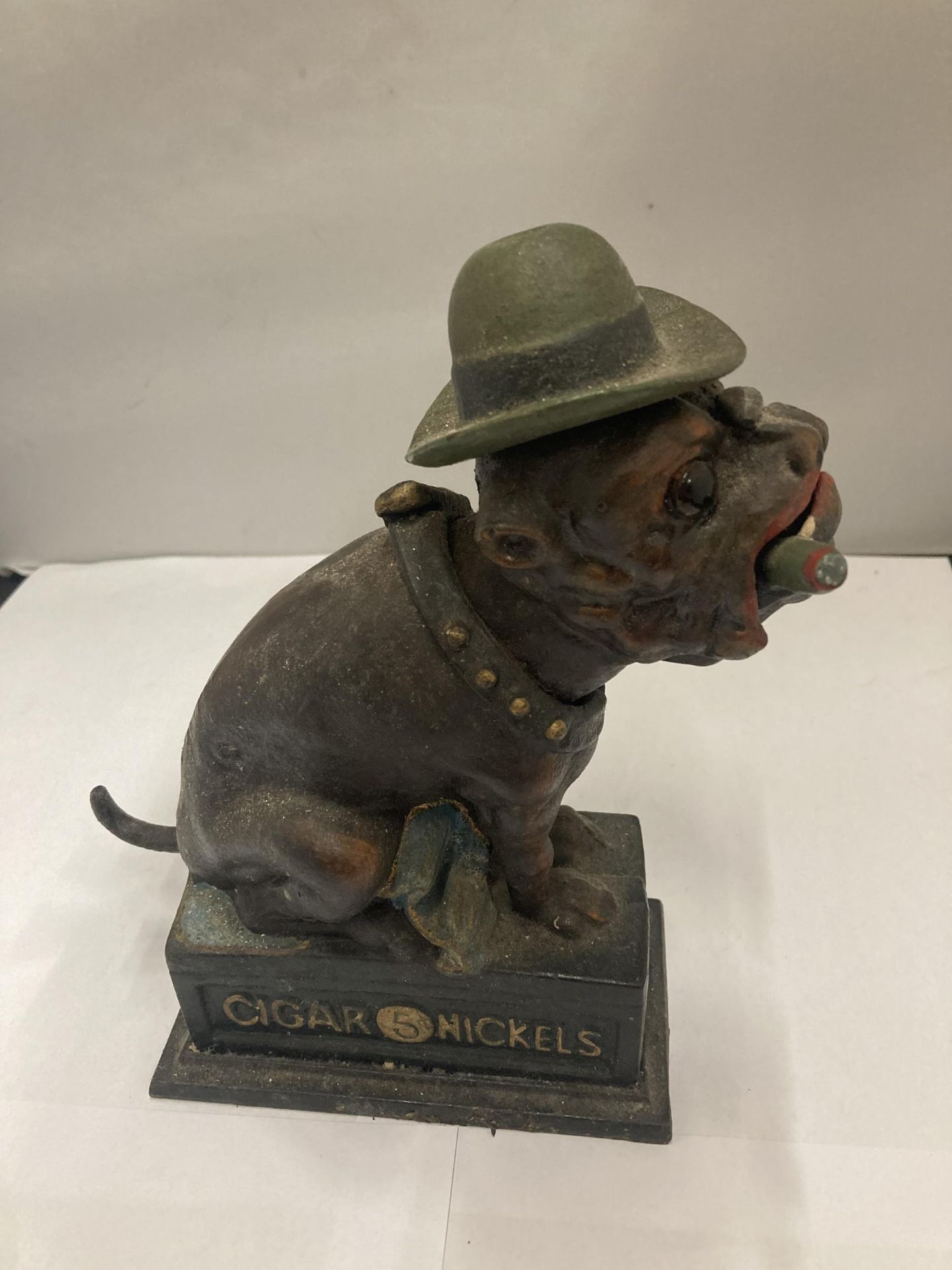 A VINTAGE STYLE CAST 'OLE PUFFER' DOG MONEY BANK - Image 3 of 3