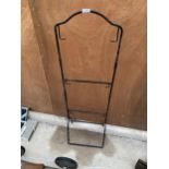 A VINTAGE WROUGHT IRON CLOTHES HANGER