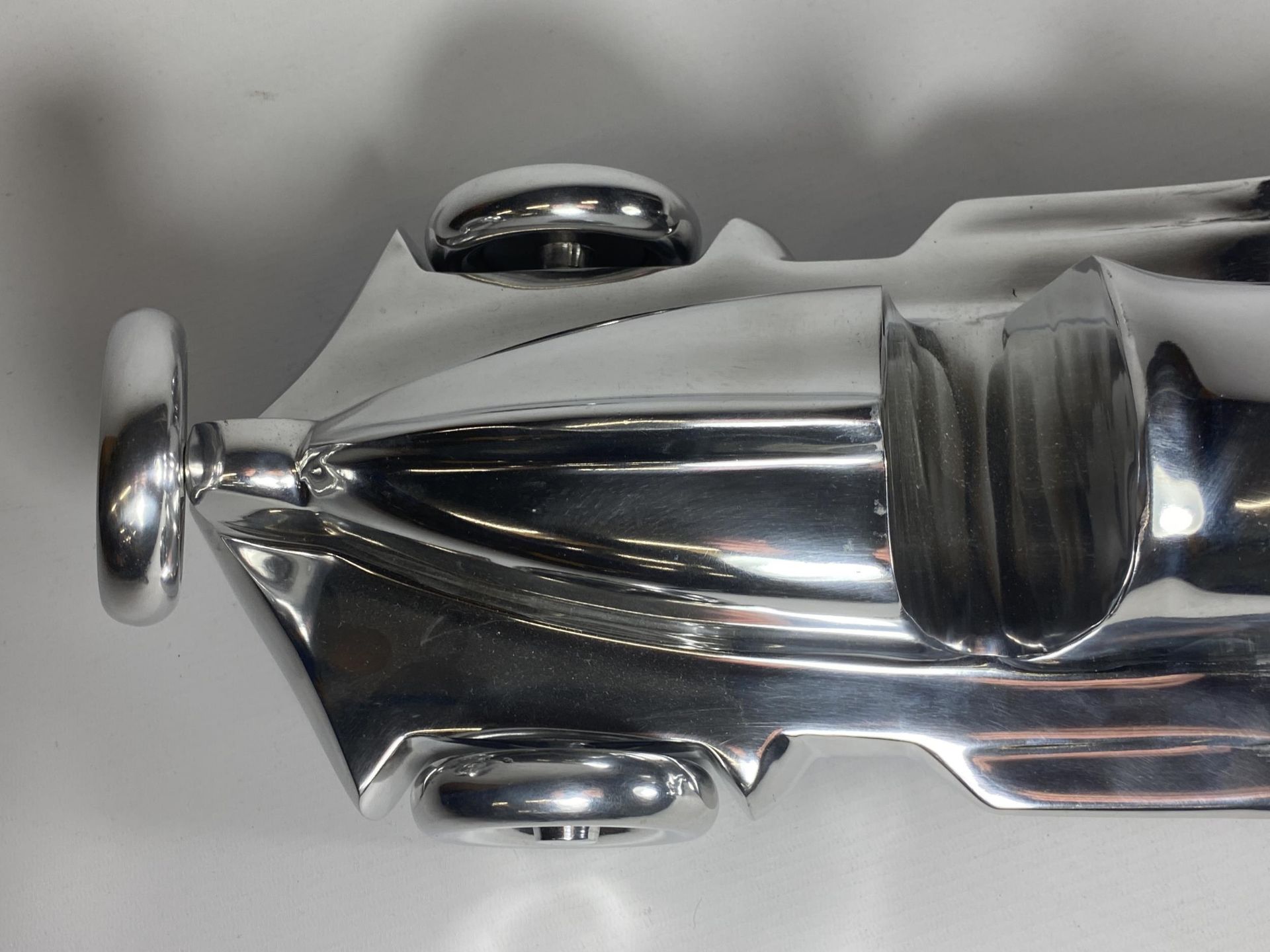 A LARGE ALLOY CHROME STYLE RACING CAR, LENGTH 52CM - Image 3 of 3