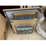 AN ASSORTMENT OF FRAMED PRINTS AND PICTURES