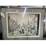 AN L.S. LOWRY FRAMED ART PRINT 1935 "A LANCASHIRE VILLAGE"