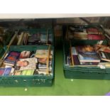 A VERY LARGE QUANTITY OF PAPERBACK AND HARDBACK BOOKS TO INCLUDE FICTION AND NON FICTION - 4 BOXES