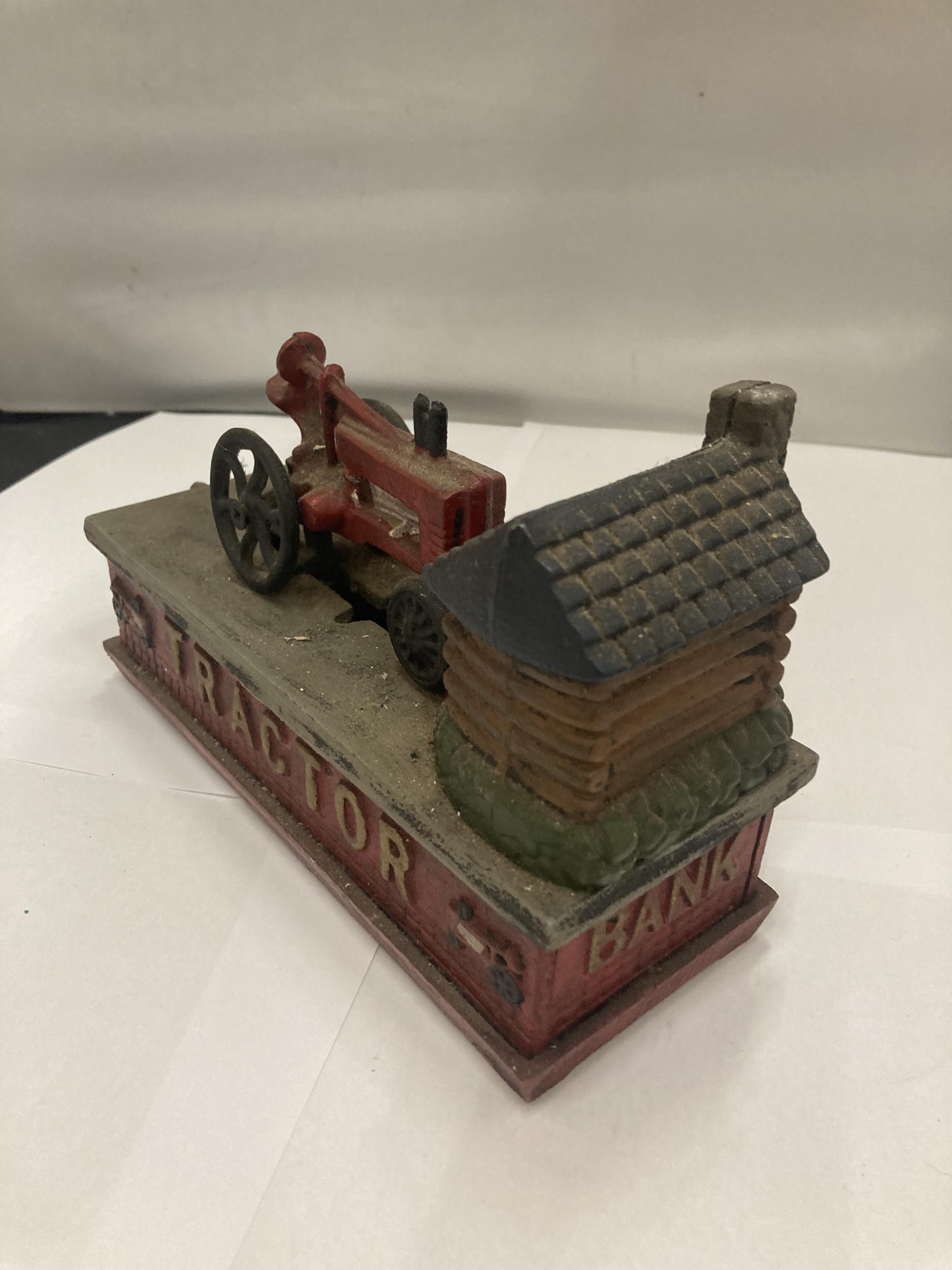 A VINTAGE STYLE CAST TRACTOR MONEY BANK - Image 3 of 3