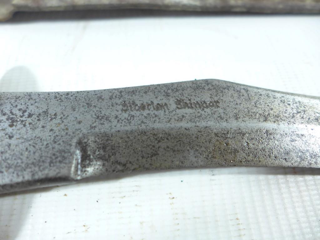 A SIBERIAN SKINNER KNIFE AND SCABBARD, 19CM BLADE - Image 2 of 4