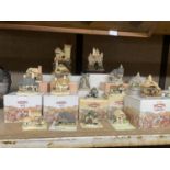 A LARGE QUANTITY OF COLLECTABLE DAVID WINTERS COTTAGES - MOST BOXED - 16 IN TOTAL