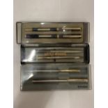 SIX PARKER PENS IN BOXES OF TWO