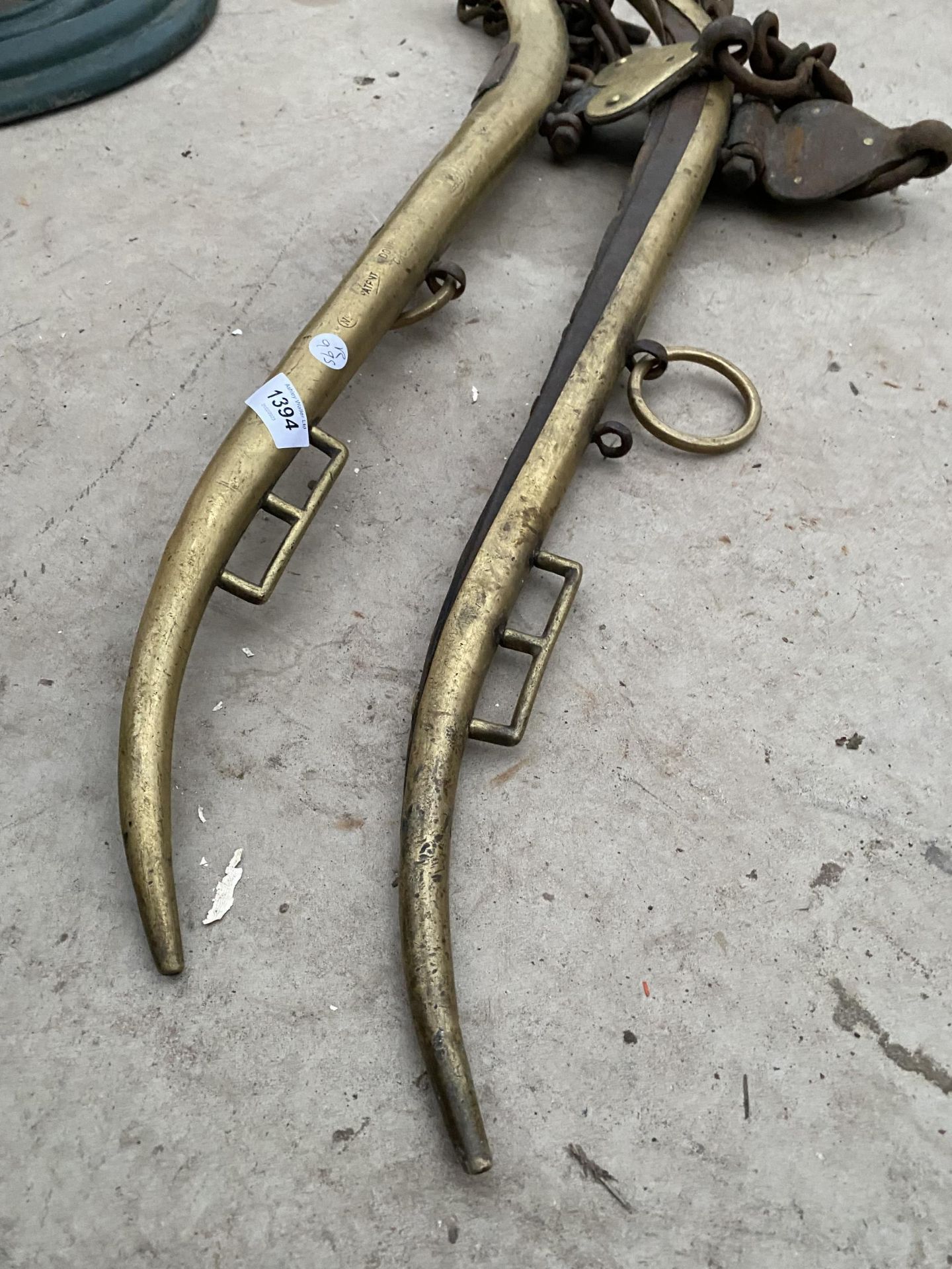A SET OF VINTAGE BRASS HORSE HAINES - Image 3 of 3