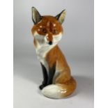 A ROYAL WORCESTER MODEL OF A SLY FOX, MODEL NO. 2993, HEIGHT 19CM