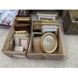 AN ASSORTMENT OF EMPTY PICTURE FRAMES