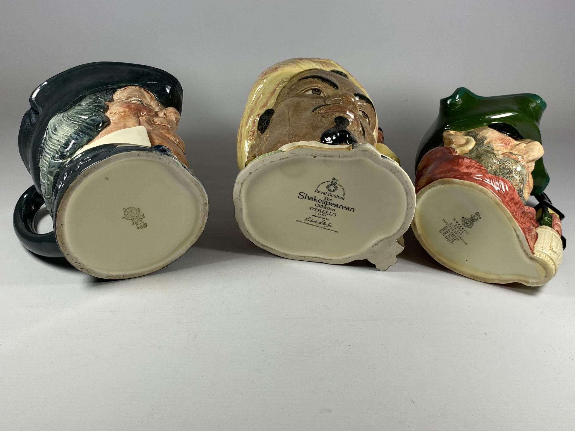 THREE ROYAL DOULTON CHARACTER JUGS TO INCLUDE OTHELLO (SECONDS) - Image 2 of 2