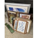 AN ASSORTMENT OF FRAMED PRINTS AND PICTURES