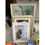 AN ASSORTMENT OF FRAMED PRINTS AND PICTURES