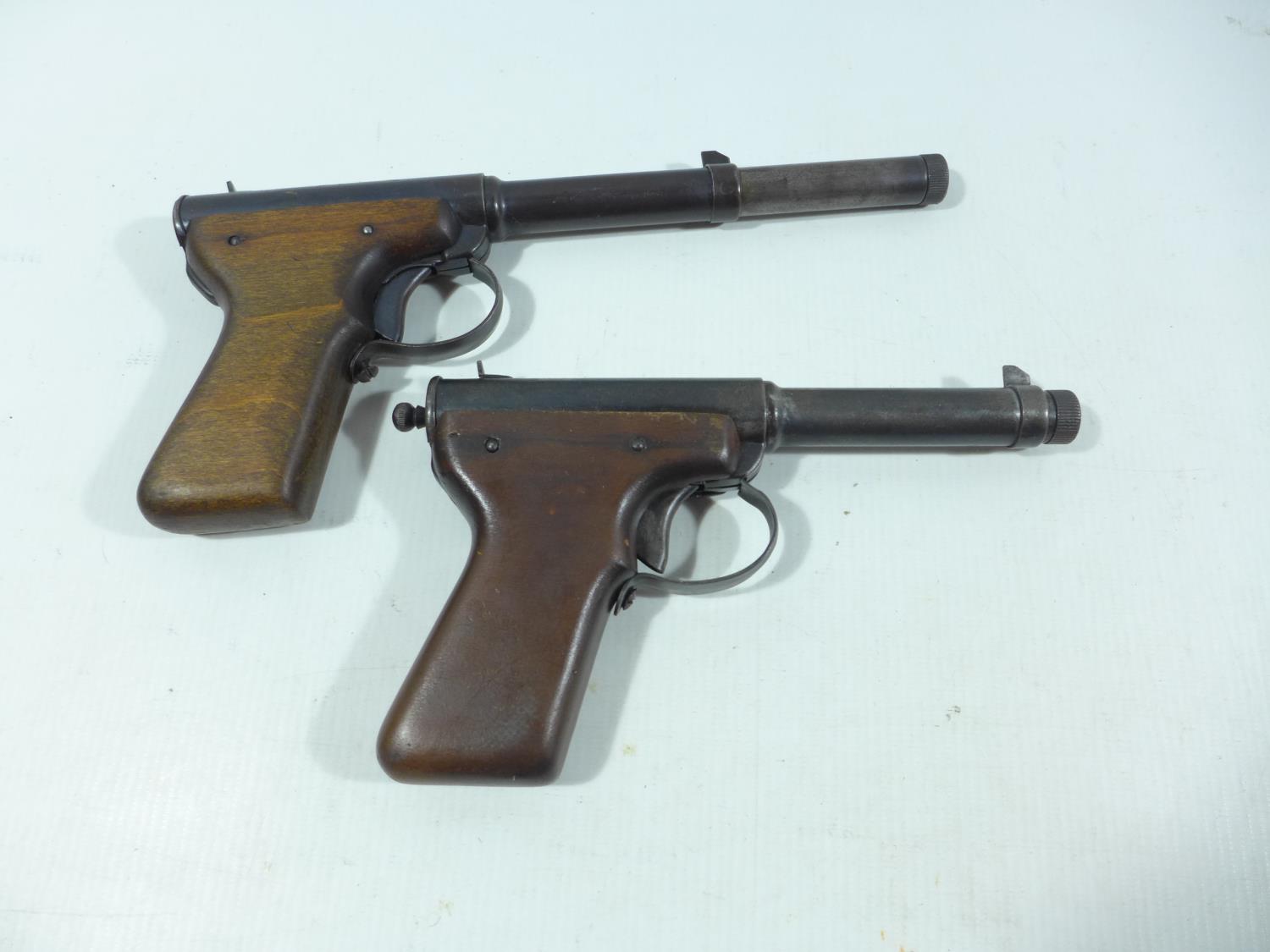 TWO DIANA MOD 2 .177 CALIBRE AIR PISTOLS, 17CM BARRELS