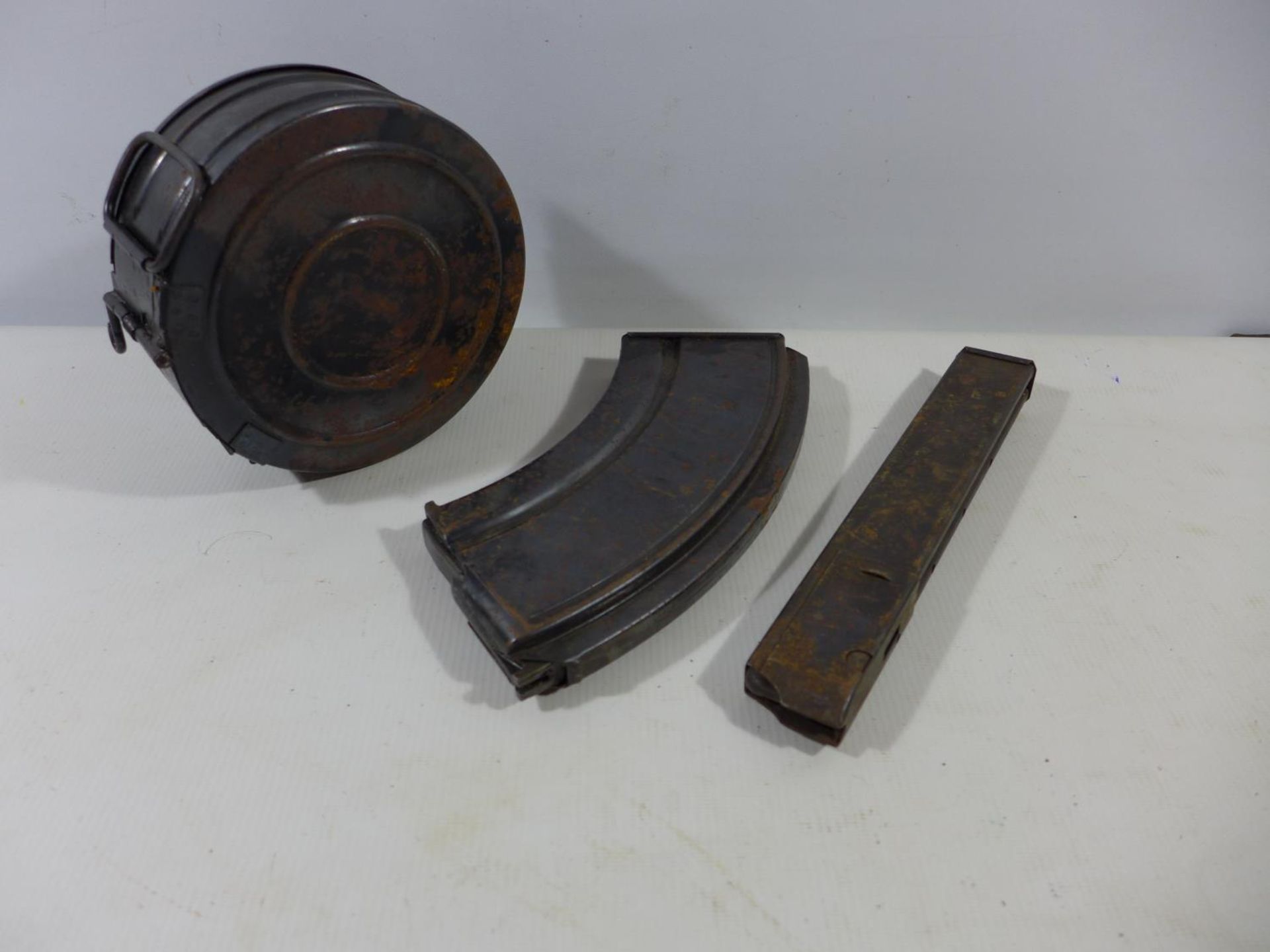 THREE WORLD WAR II MAGAZINES, TO INCLUDE BREN GUN, STEN GUN AND RUSSIAN EXAMPLES