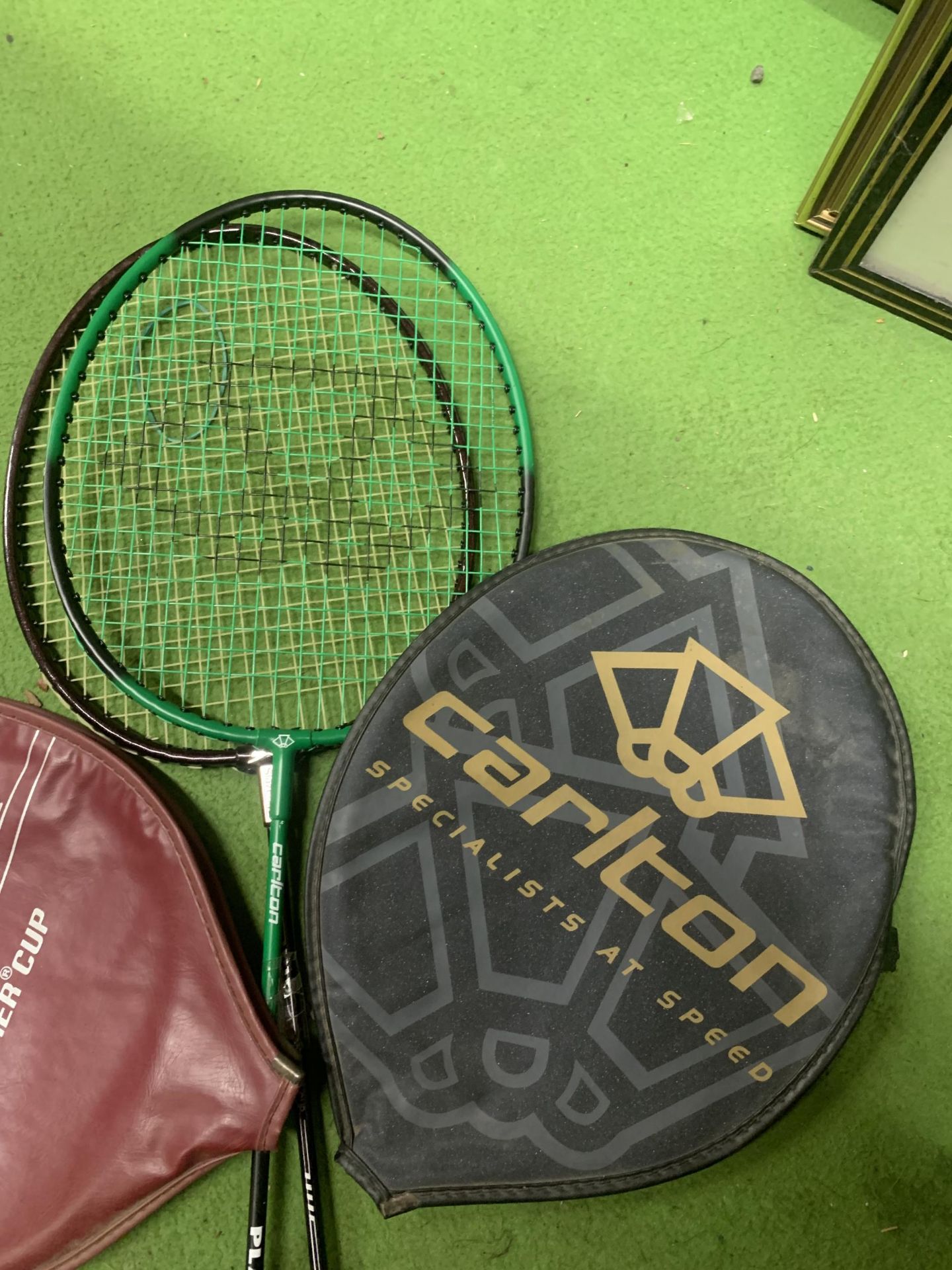 TWO BADMINTON RAQUETS WITH COVERS - Image 3 of 3