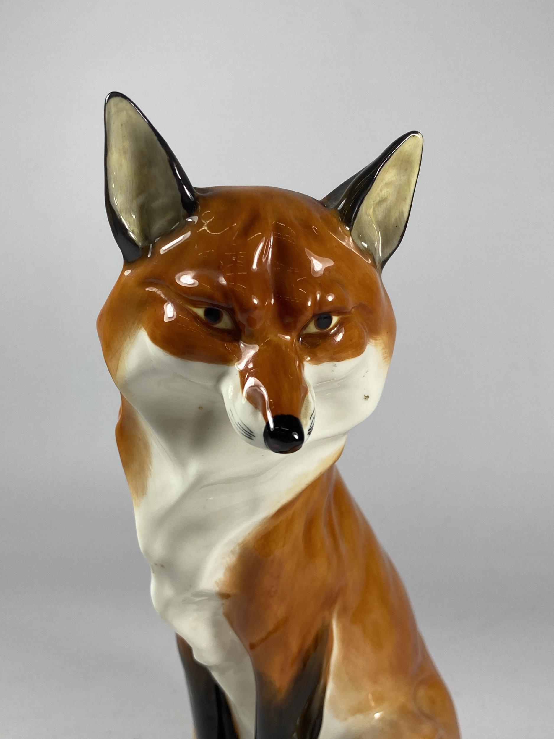 A ROYAL WORCESTER MODEL OF A SLY FOX, MODEL NO. 2993, HEIGHT 19CM - Bild 2 aus 4