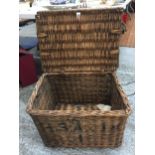 A LARGE H & S LTD VINTAGE BASKET