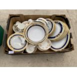 AN ASSORTMENT OF CERAMIC ITEMS TO INCLUDE PLATES, BOWLS AND CUPS ETC