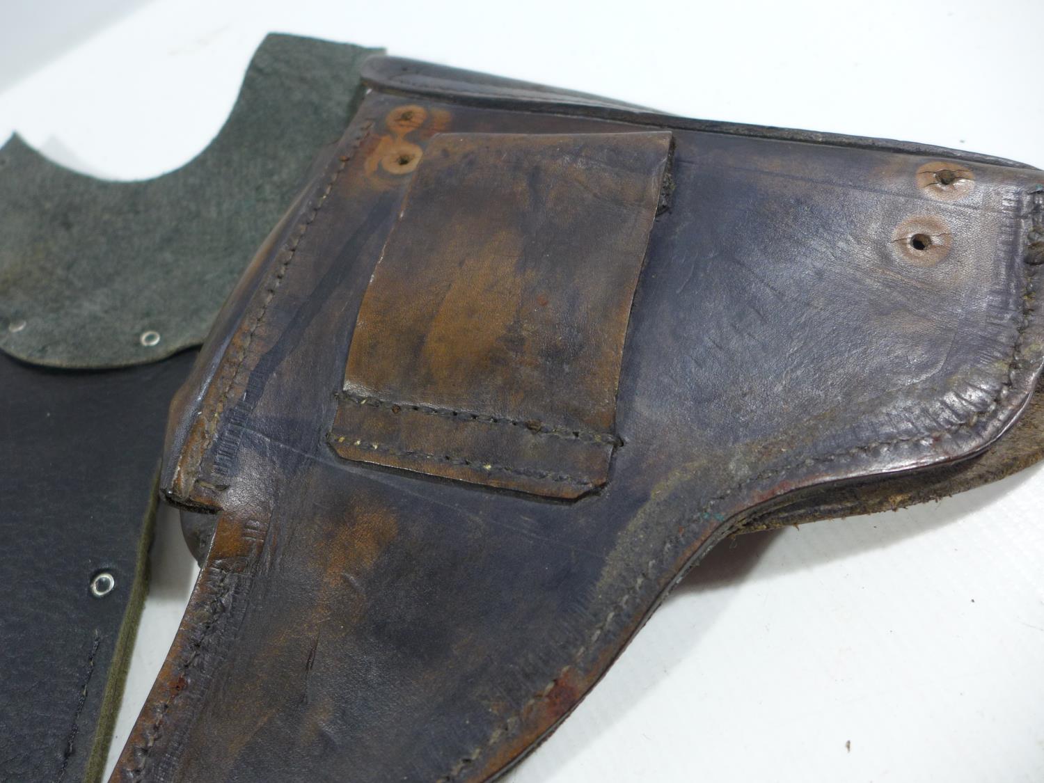 FOUR LEATHER HOLSTERS TO INCLUDE MILITARY EXAMPLE - Image 3 of 3