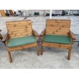 AN AS NEW EX DISPLAY CHARLES TAYLOR PAIR OF CHAIRS WITH SEAT CUSHIONS *PLEASE NOTE VAT TO BE CHARGED