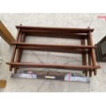 FIVE MODERN WALL ORNAMENTAL SHELVES, 41X26" EACH