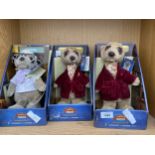 THREE COMPARE THE MARKET PLUSH MEERKAT TOYS