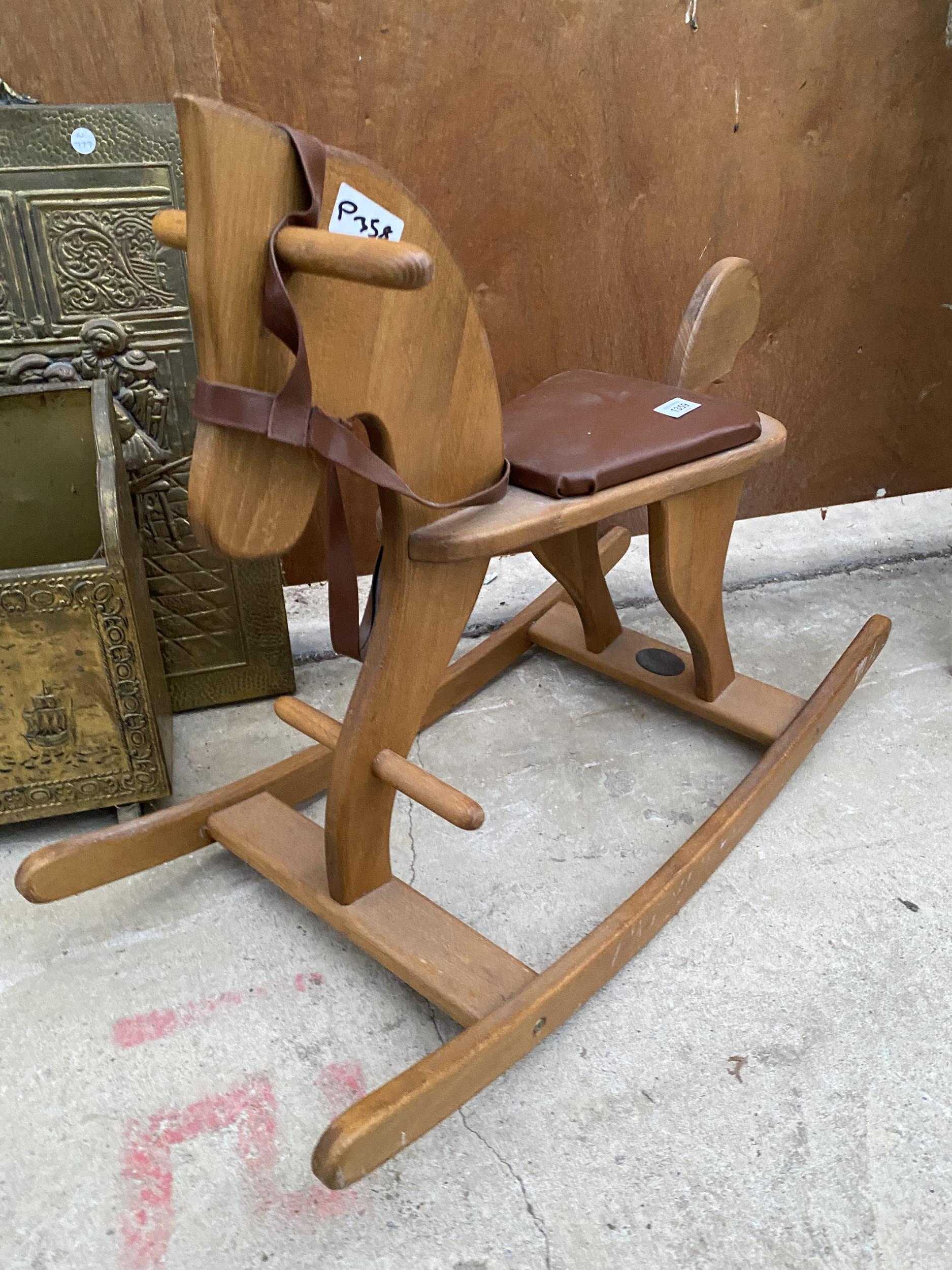 A VINTAGE STYLE MOULIN CHILDS ROCKING CHAIR
