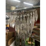 A VINTAGE STYLE CRYSTAL CEILING LIGHT FITTING