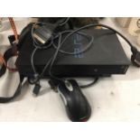 A SONY PLAYSTATION 2 WITH MICROSOFT MOUSE