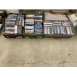 A LARGE QUANTITY OF ASSORTED DVDS AND BLU-RAYS ETC