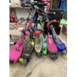 SIX CHILDRENS ELECTRIC SCOOTERS