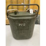 A LARGE MILITARY ISSUE WATER CONTAINER