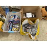 AN ASSORTMENT OF CDS AND DVDS ETC