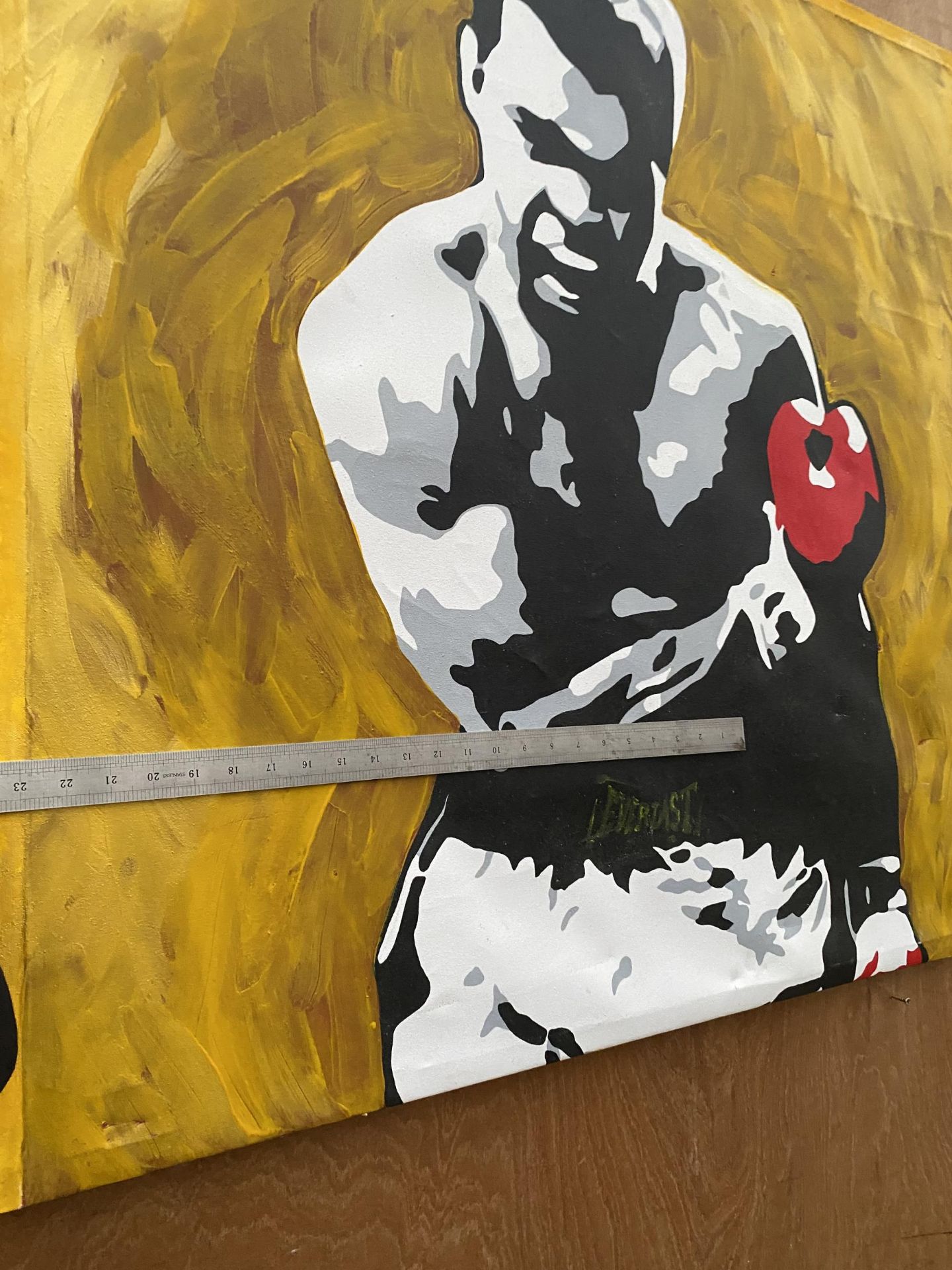 A LARGE CANVAS PRINT OF MUHAMMAD ALI - Image 3 of 3