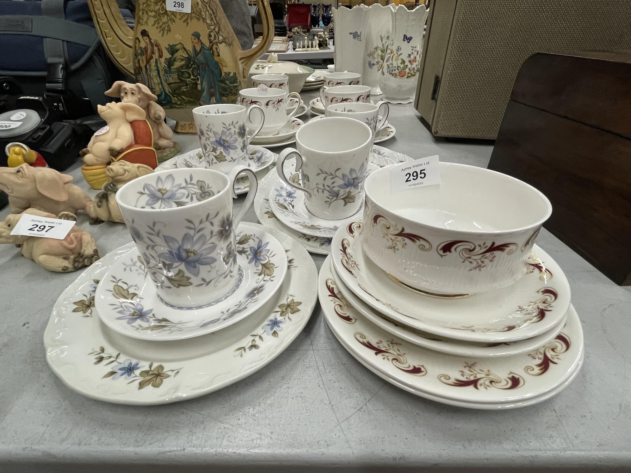 A QUANTITY OF CHINA CUPS, SAUCERS, PLATES AND SUGAR BOWL TO INCLUDE RIDGWAY 'MELISANDE' - Image 2 of 5