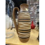 A LARGE WEST GERMAN VASE/ JUG HEIGHT APPROX 47CM