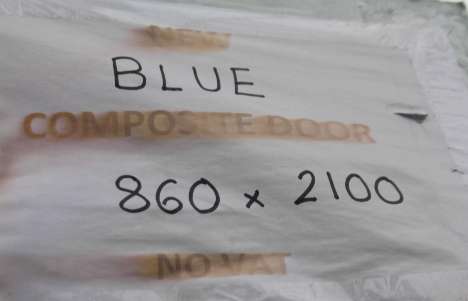 A NEW BLUE COMPOSITE DOOR & FRAME 860MM X 2100MM LOCK & KEY IN THE LETTER BOX NO VAT - Image 2 of 2