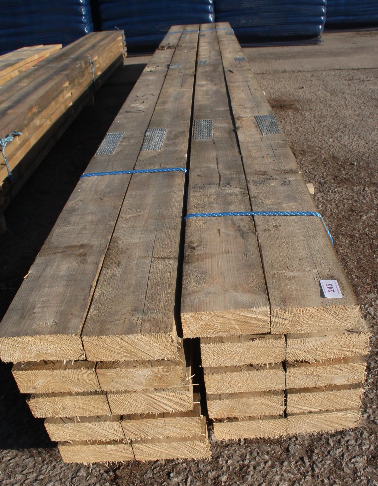 TWENTY LENGTHS OF TIMBER (14FT X 5" X 2") PLUS VAT