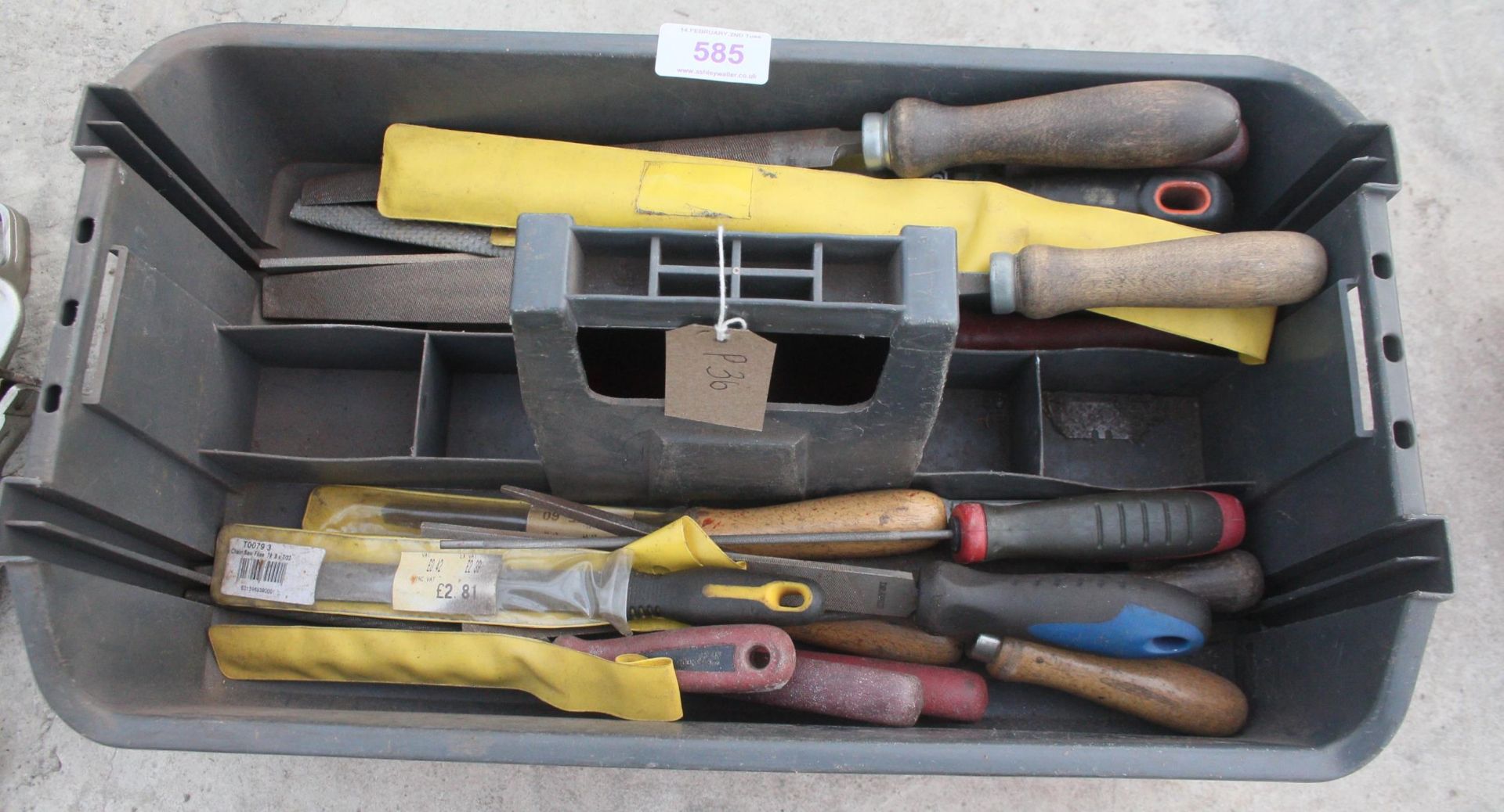 MIXED FILES IN A TOOL TRAY + VAT