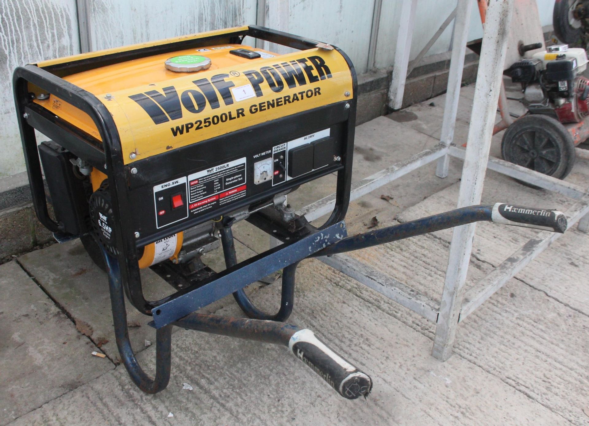 A WOLF GENERATOR 2 1/2 KW WF 2500LR NO VAT