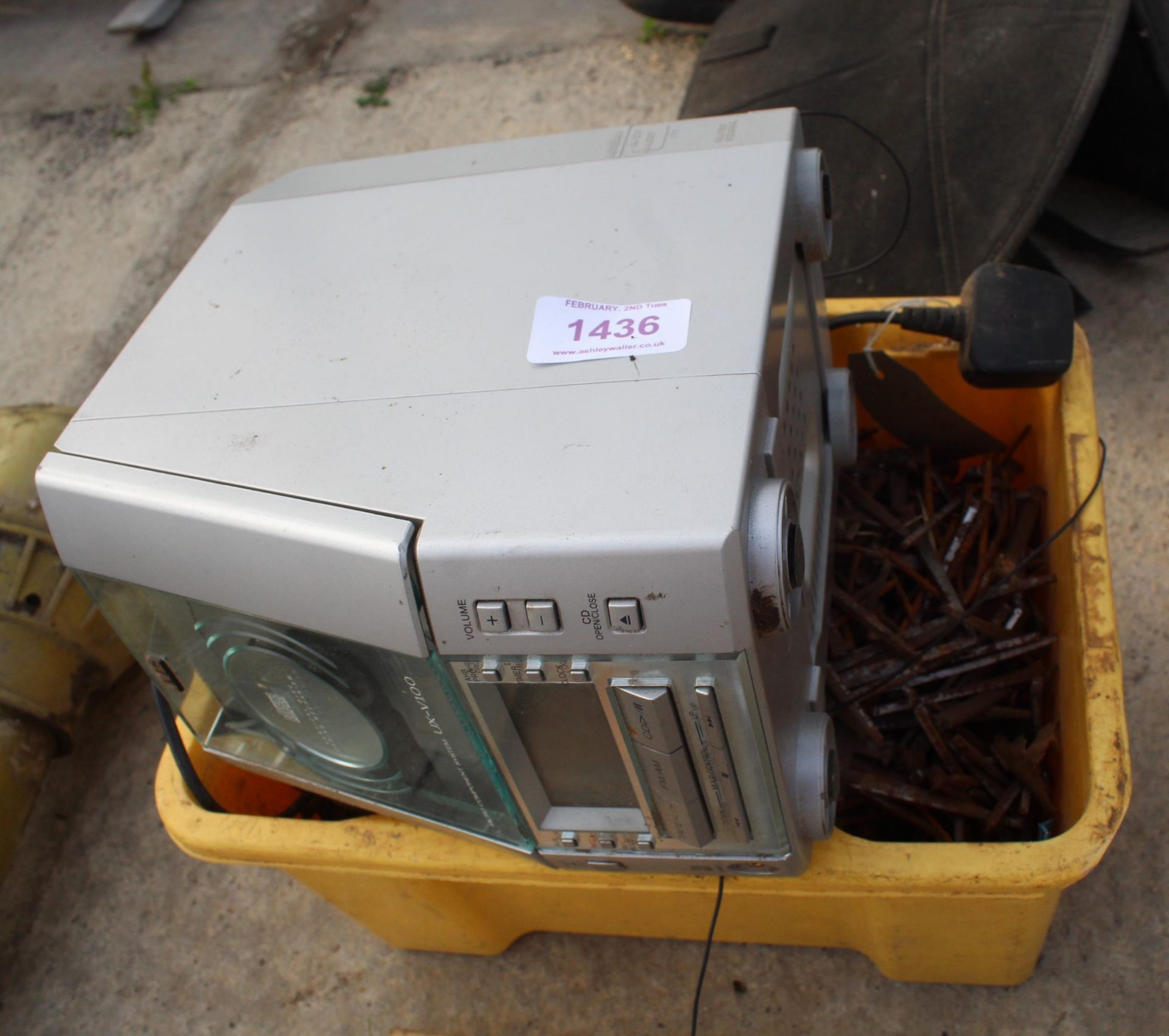 BOX OF NAILS AND CD PLAYER NO VAT