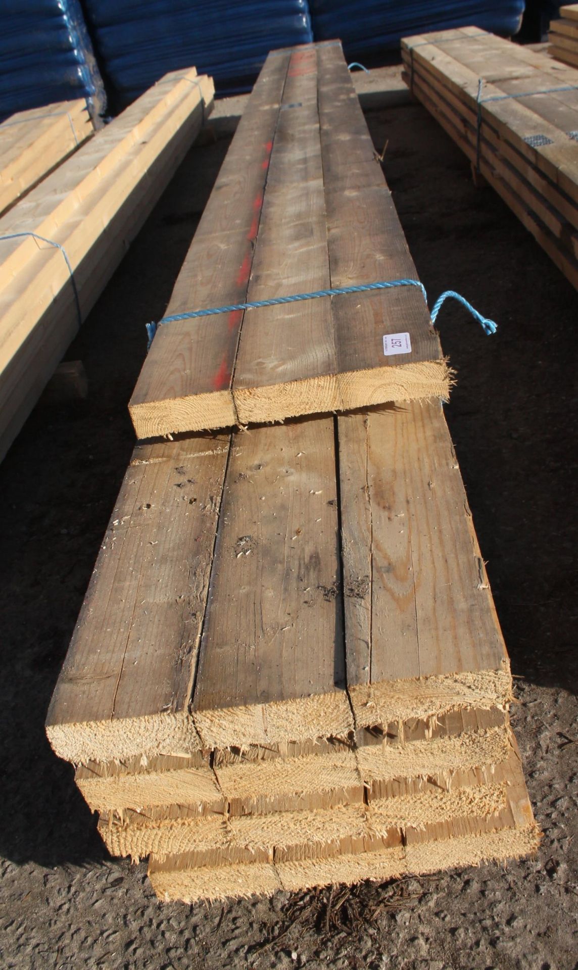 FIFTEEN LENGTHS OF 4" X 1.5" TIMBER, TWLEVE LENGTHS BEING 13FT AND THREE BEING 10.5FT PLUS VAT